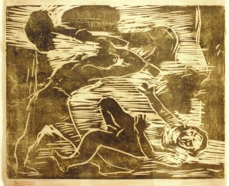 Holzschnitt Corinth - Brudermord (Cain and Abel)