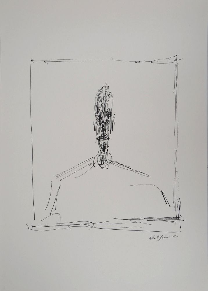 Lithographie Giacometti - Buste d'homme