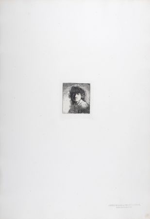 Heliogravüre Rembrandt - Buste d'homme a cheveux crépus