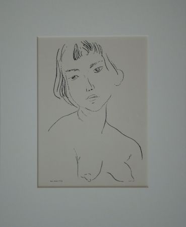 Lithographie Matisse - Buste d'une femme