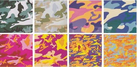 Siebdruck Warhol - Camouflage, Complete Portfolio (FS II.406 through FS II.413)