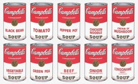 Siebdruck Warhol (After) - Campbell soup 10 silkscreens