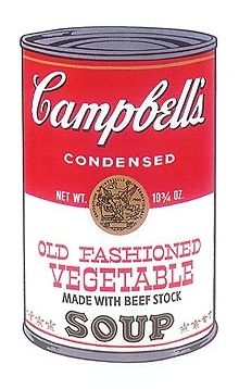 Siebdruck Warhol - Campbell’s Old fashioned Vegetable Soup
