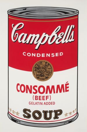 Siebdruck Warhol - Campbell`s Soup (Beef Consommé)