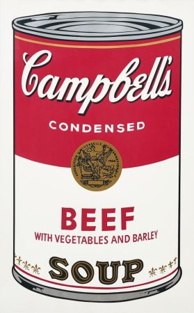 Siebdruck Warhol - Campbell's Soup I: Beef with Vegetables and Barley