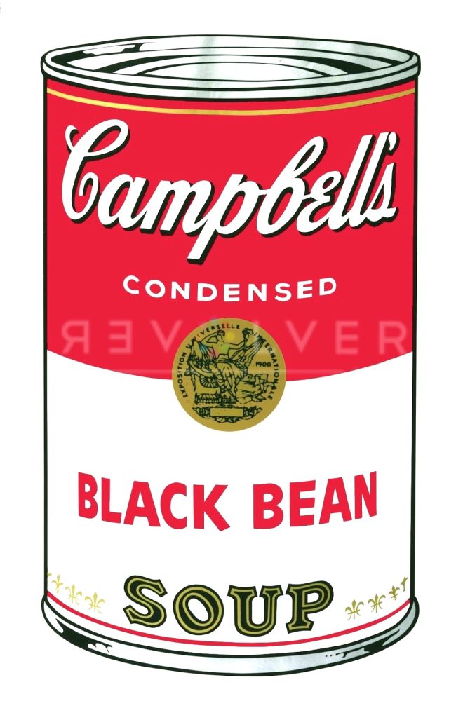 Siebdruck Warhol - Campbell's Soup I: Black Bean (FS II.44)