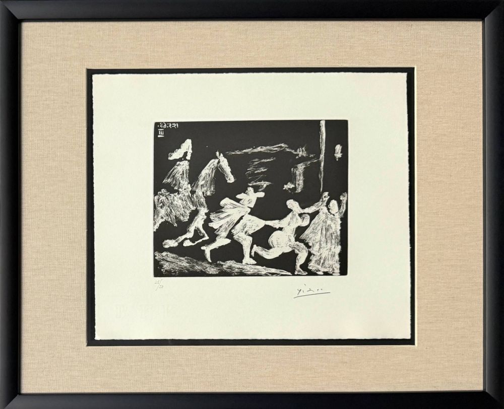 Radierung Und Aquatinta Picasso - Cape and Sword: Pusuit II, from 347 Suite