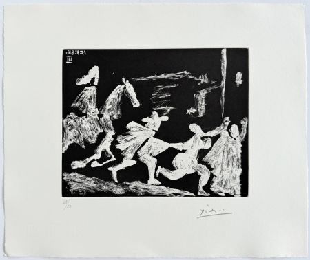 Radierung Und Aquatinta Picasso - Cape and Sword: Pusuit II, from 347 Suite
