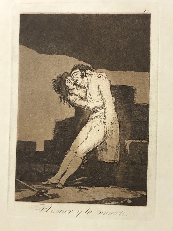 Radierung Goya - Capricho10. El amor y la muerte