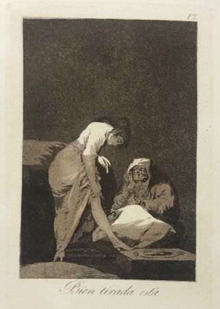 Radierung Goya - Capricho 17. Bien tirada está