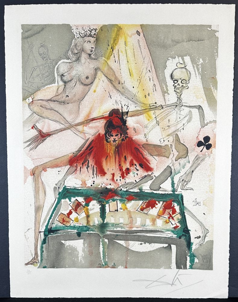 Lithographie Dali - Carmen The Cards Spell Death to Carmen 