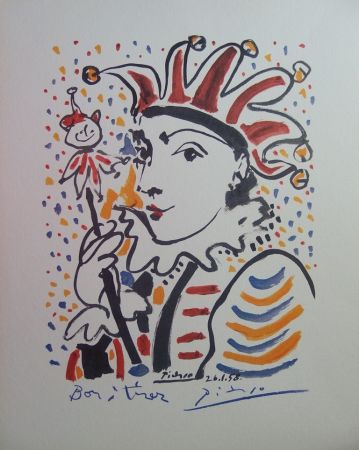 Lithographie Picasso - Carnaval : le fou