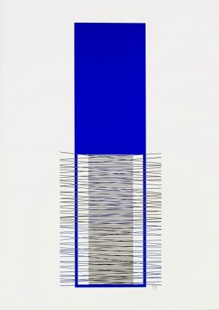 Siebdruck Soto - Caroni (Blue) 