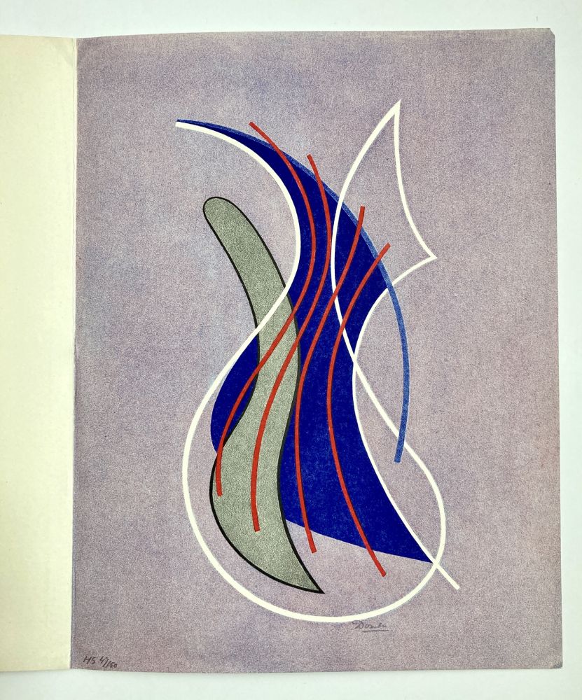 Lithographie Domela - Carte de voeux, 1958