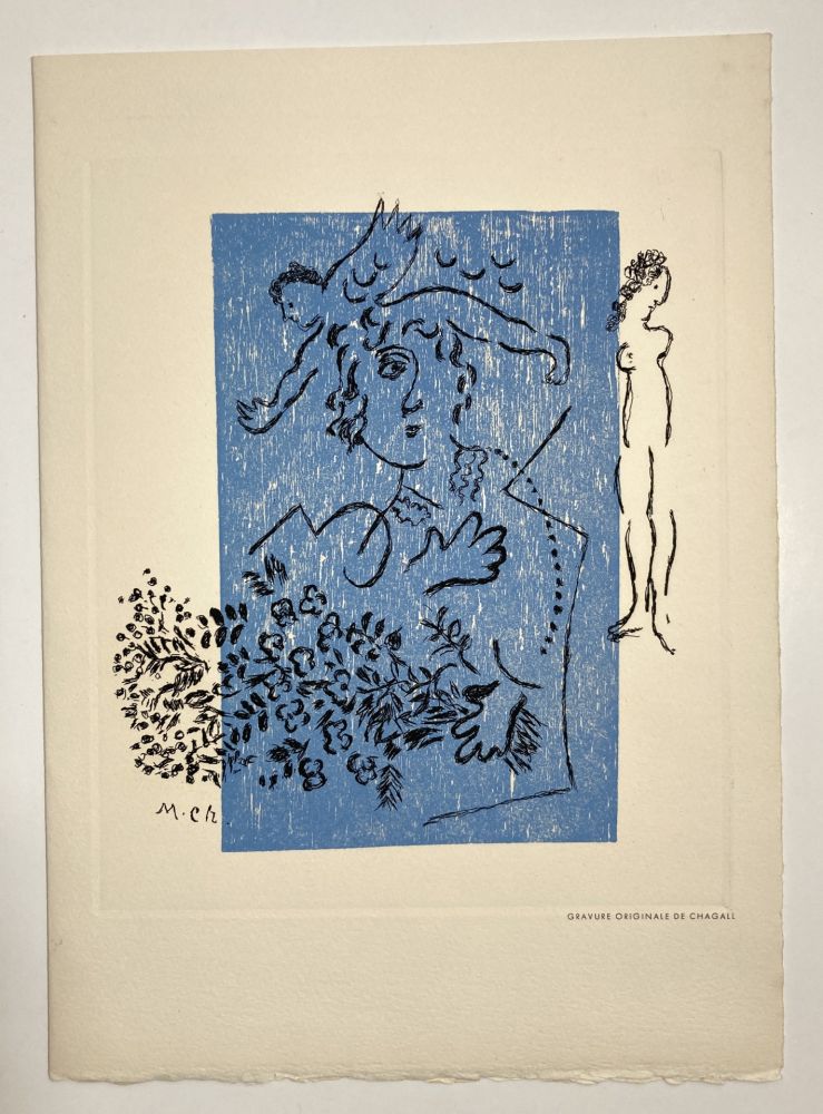 Radierung Und Aquatinta Chagall - Carte de voeux 1963