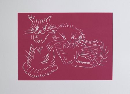 Siebdruck Ai - Cats - pink edition