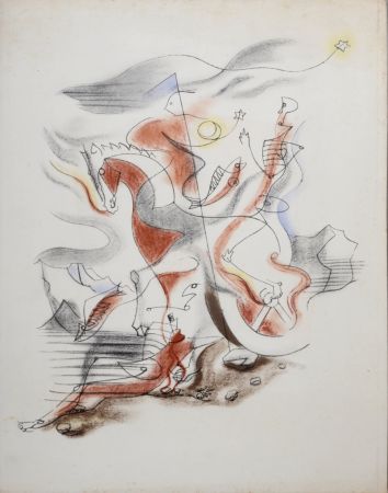 Lithographie Masson - Cavalier