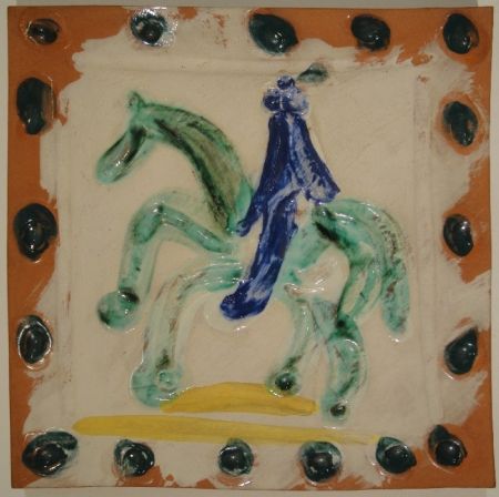 Keramik Picasso - Cavalier and horse / Cavalier et cheval