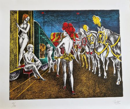 Lithographie Carletti - Cavalli ed artisti