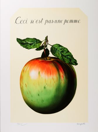 Lithographie Magritte - Ceci n’est pas une pomme (This is not an apple)