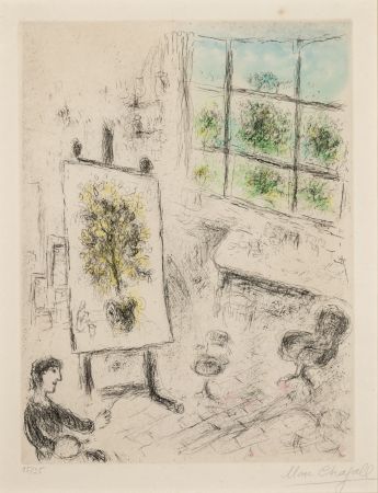 Radierung Und Aquatinta Chagall - Celui qui dit les choses sans rien dire