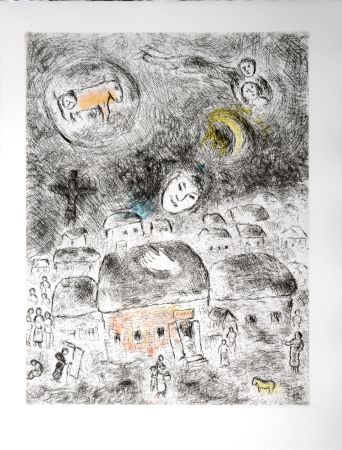 Radierung Und Aquatinta Chagall - Celui qui dit les choses sans rien dire, 1976 - PLATE 11