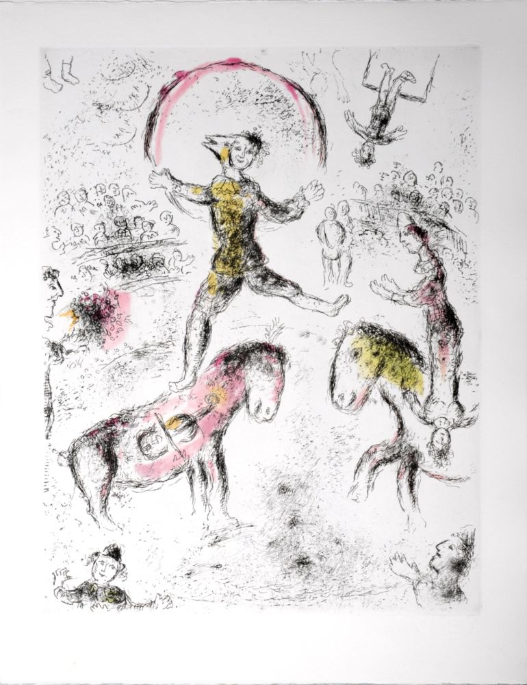 Radierung Und Aquatinta Chagall - Celui qui dit les choses sans rien dire, 1976 - PLATE 17