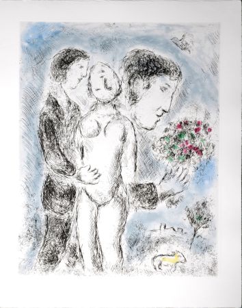 Radierung Und Aquatinta Chagall - Celui qui dit les choses sans rien dire, 1976 - PLATE 21