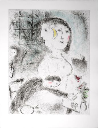 Radierung Und Aquatinta Chagall - Celui qui dit les choses sans rien dire, 1976 - PLATE 23