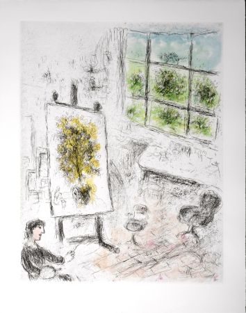 Radierung Und Aquatinta Chagall - Celui qui dit les choses sans rien dire, 1976 - PLATE 7