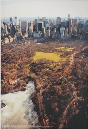 Plakat Christo - Central Park New York : Aerial View of the Gates