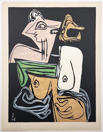 Lithographie Le Corbusier - CHAIR. (Le Poème de l'angle droit, 1955). Planche 12 (C4)