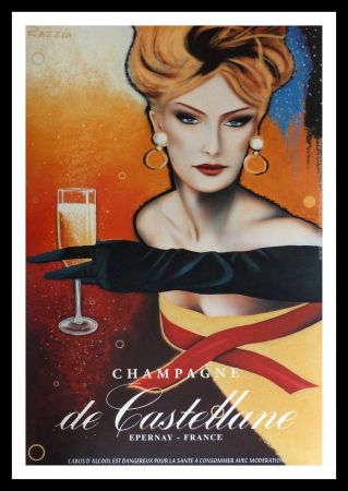 Plakat Razzia - CHAMPAGNE DE CASTELLANE - EPERNAY FRANCE