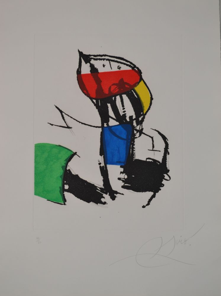 Aquatinta Miró - Chanteur De Rues III - D1138