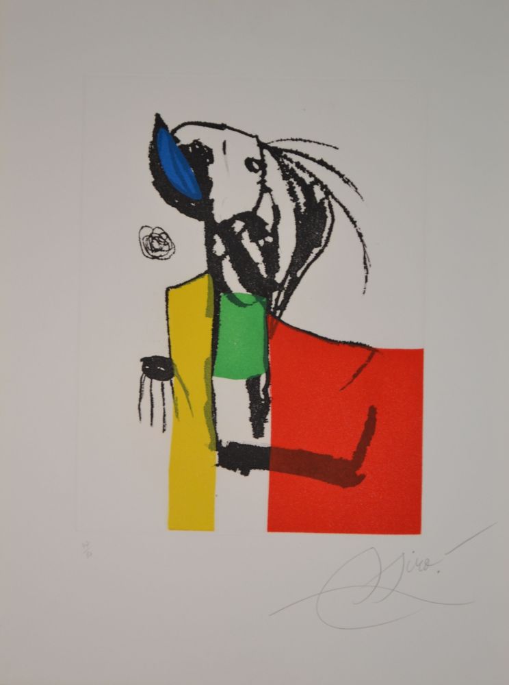 Aquatinta Miró - Chanteur De Rues III - D1139