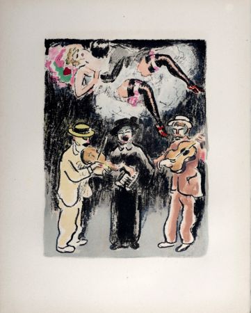 Lithographie Van Dongen - Chanteurs des rues, ou le rêve à bon marché, 1949