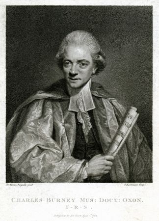 Radierung Bartolozzi - Charles Burney Mus: Oxon./F.R.S., After Sir Joshua Reynolds