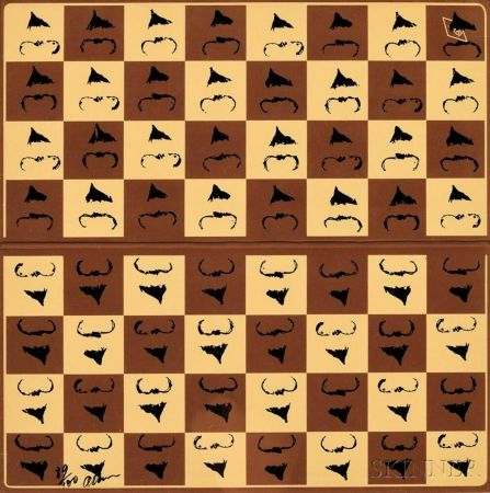 Siebdruck Arman - Chessboard in Hommage to Marcel Duchamp's L.H.O.O.Q.