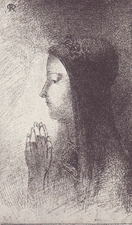 Lithographie Redon - Chevalieres Sentimentales