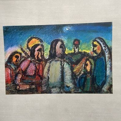 Heliogravüre Rouault - Christ et disciples