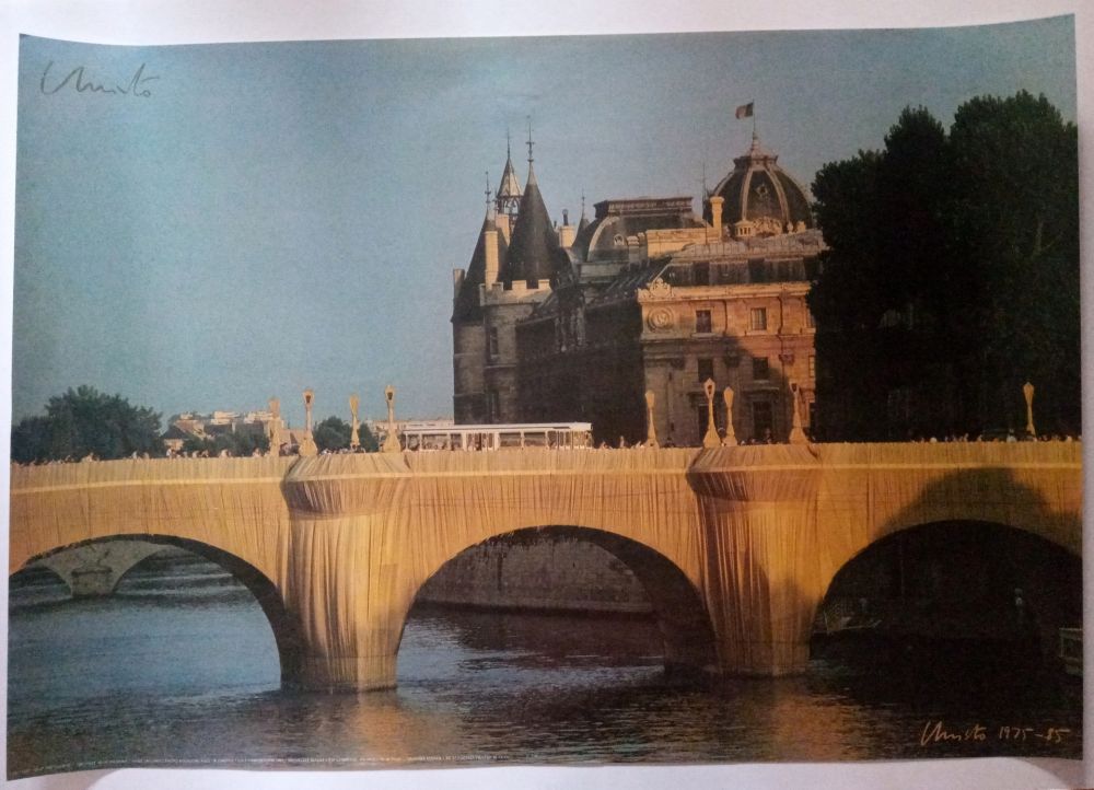Plakat Christo - Christo's Wrapped Pont Neuf Paris - Handsigned