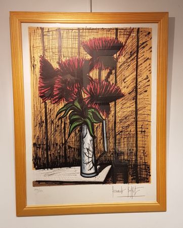 Lithographie Buffet - Chrysanthèmes - Chrysanthemums