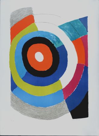 Lithographie Delaunay - Cible, 1974 - Hand-signed!