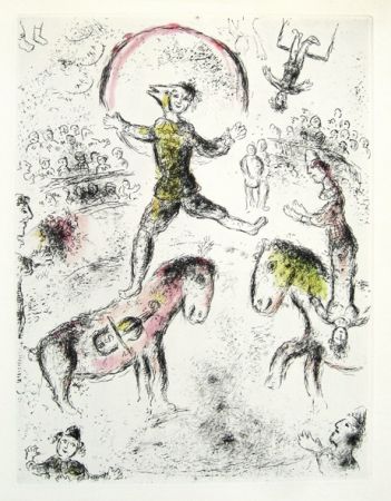 Radierung Und Aquatinta Chagall - Cirque