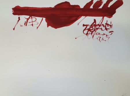 Lithographie Tàpies - Clau-13