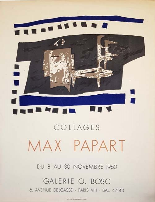 Lithographie Papart - Collages Galerie O  Bosc