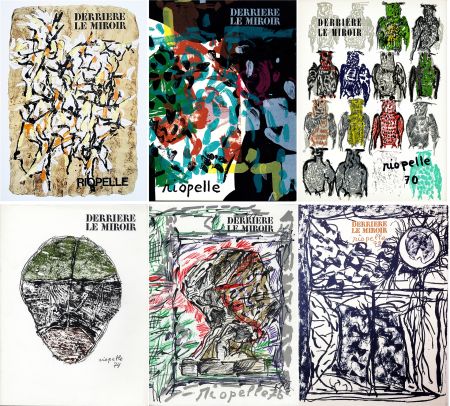 Illustriertes Buch Riopelle - Collection complète des 6 volumes de DERRIÈRE LE MIROIR consacrés à Jean-Paul Riopelle: 49 LITHOGRAPHIES ORIGINALES (parus de 1966 à 1979). 