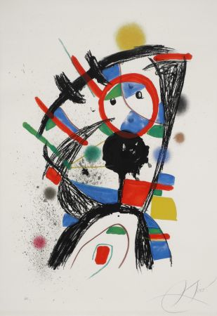 Lithographie Miró - Colombine à la fenêtre