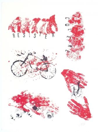Lithographie Arman - Colère, Résister