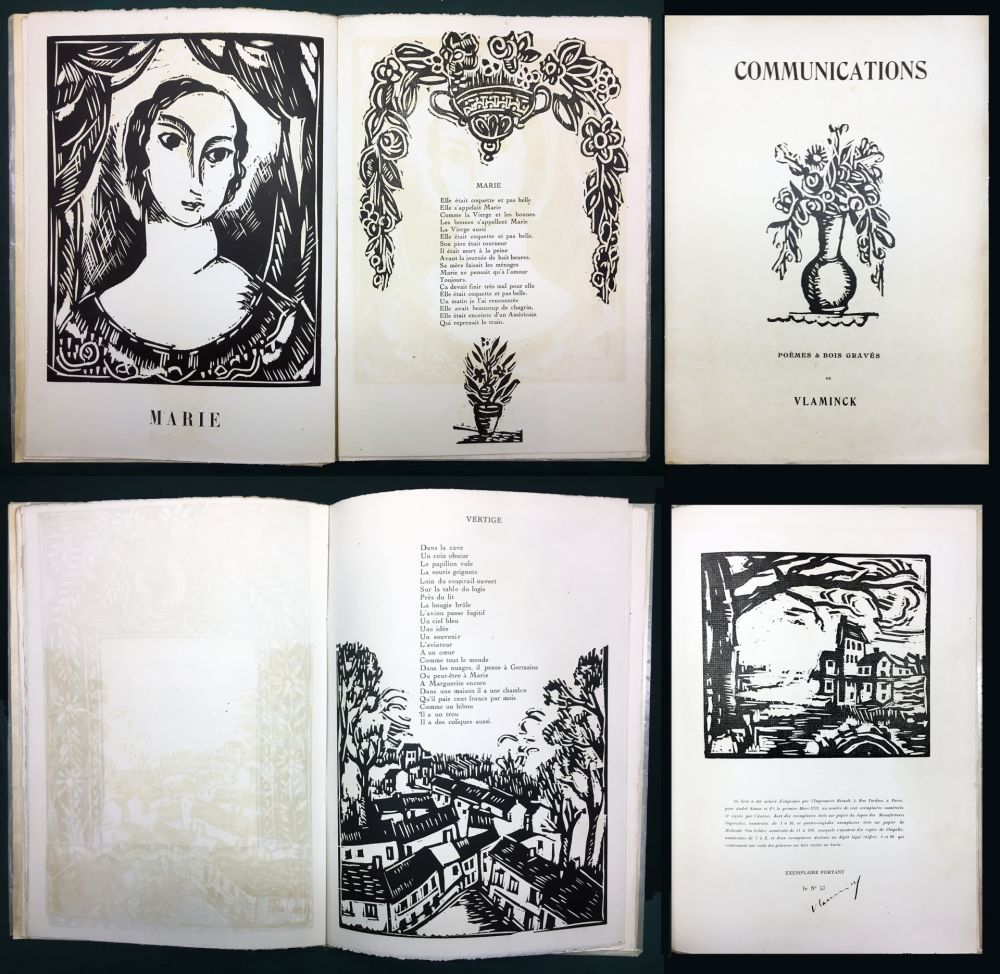 Illustriertes Buch Vlaminck - COMMUNICATIONS. Poèmes & bois graves (1921).